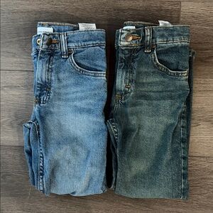 2pr 2pc NWOT Wrangler Straight Bootcut Boot boys Blue Denim Jeans 7 slim